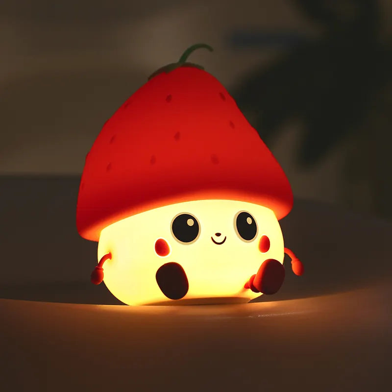 Silicone Cute Strawberry Lamp 🍓